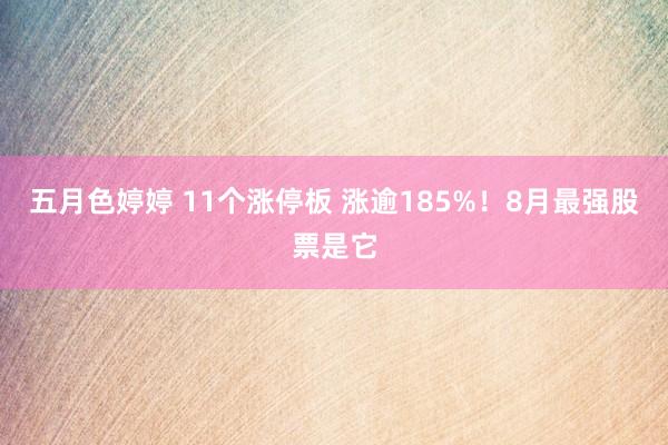 五月色婷婷 11个涨停板 涨逾185%！8月最强股票是它