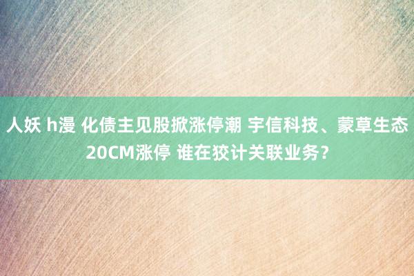 人妖 h漫 化债主见股掀涨停潮 宇信科技、蒙草生态20CM涨停 谁在狡计关联业务？