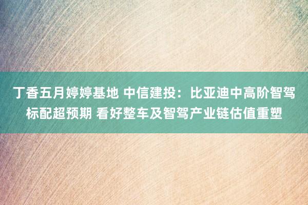 丁香五月婷婷基地 中信建投：比亚迪中高阶智驾标配超预期 看好整车及智驾产业链估值重塑