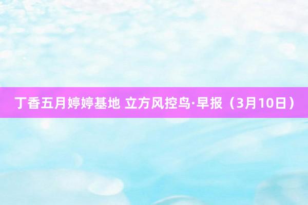 丁香五月婷婷基地 立方风控鸟·早报（3月10日）