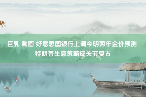 巨乳 動画 好意思国银行上调今明两年金价预测 特朗普生意策略成关节复古